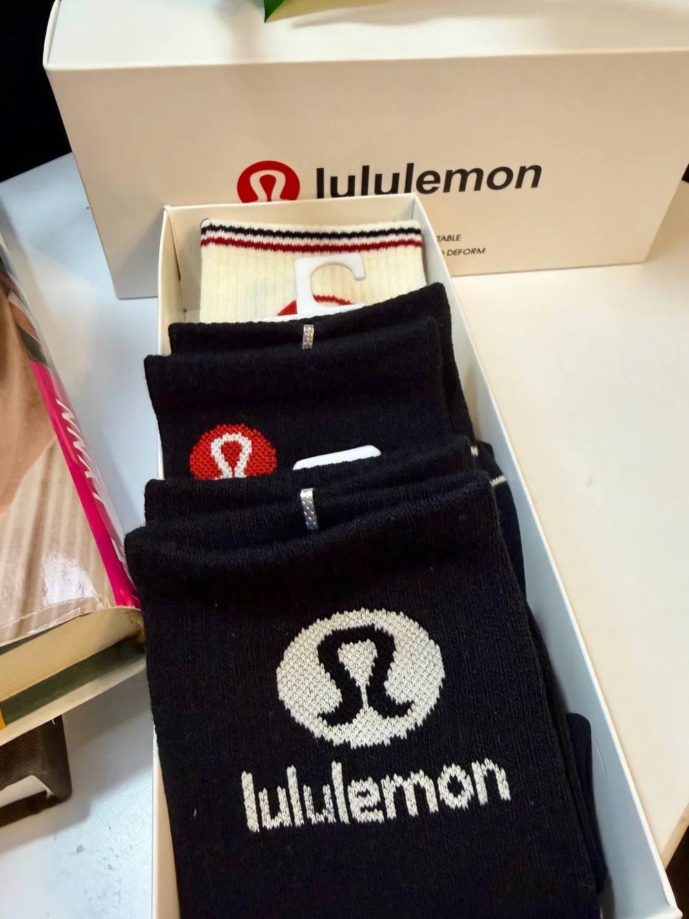 LULULEMON Athletica Crew Socks Set of 3 with Logo
